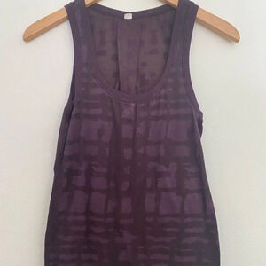 Lululemon sheer tank merlot color size 2